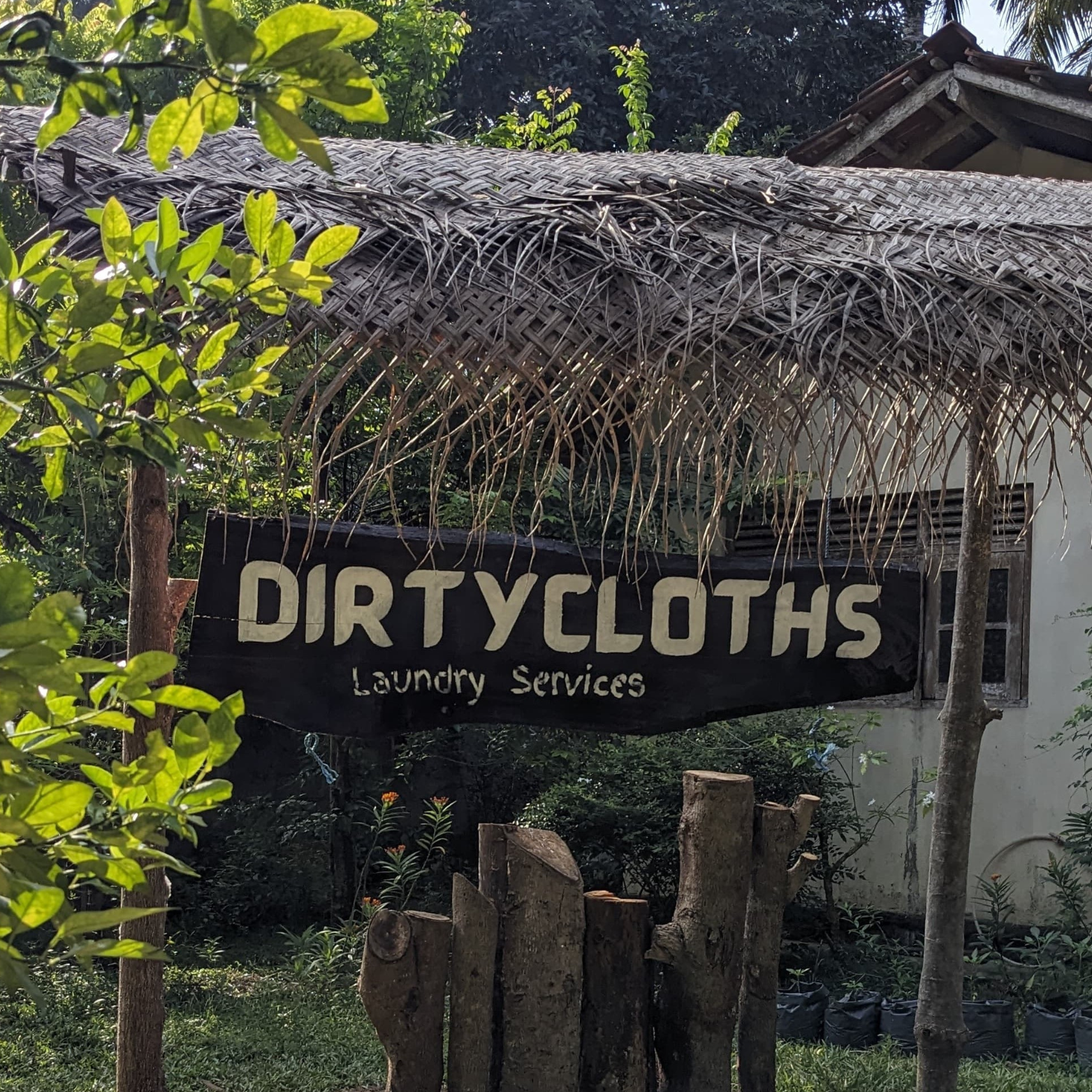 DIRTYCLOTHS welcome board